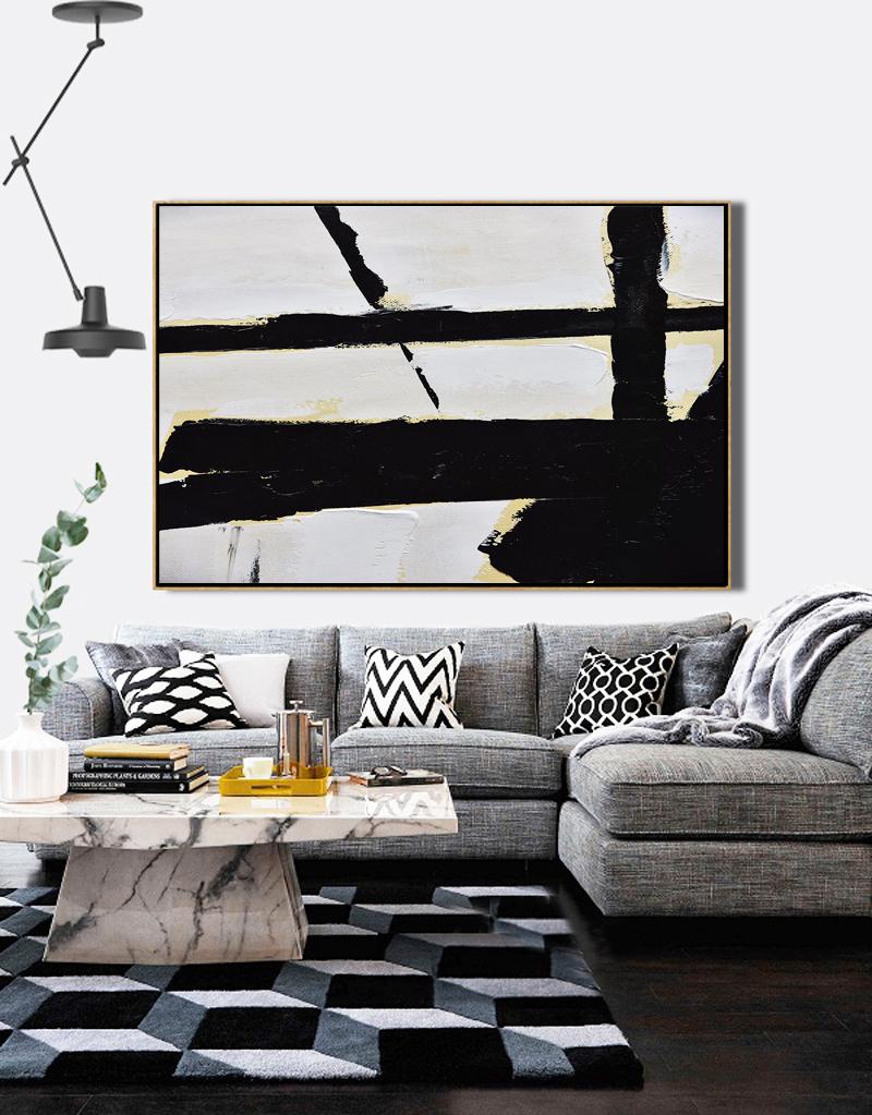 Horizontal Palette Knife Minimalist Art #C42Z - Click Image to Close